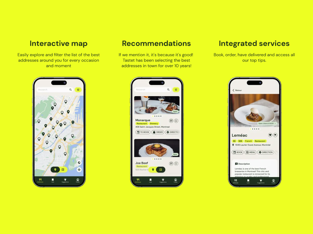 Tastet, product preview