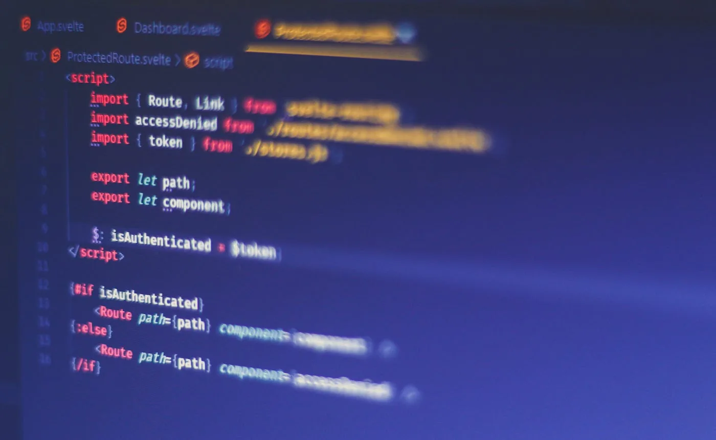 Source code displayed on a screen