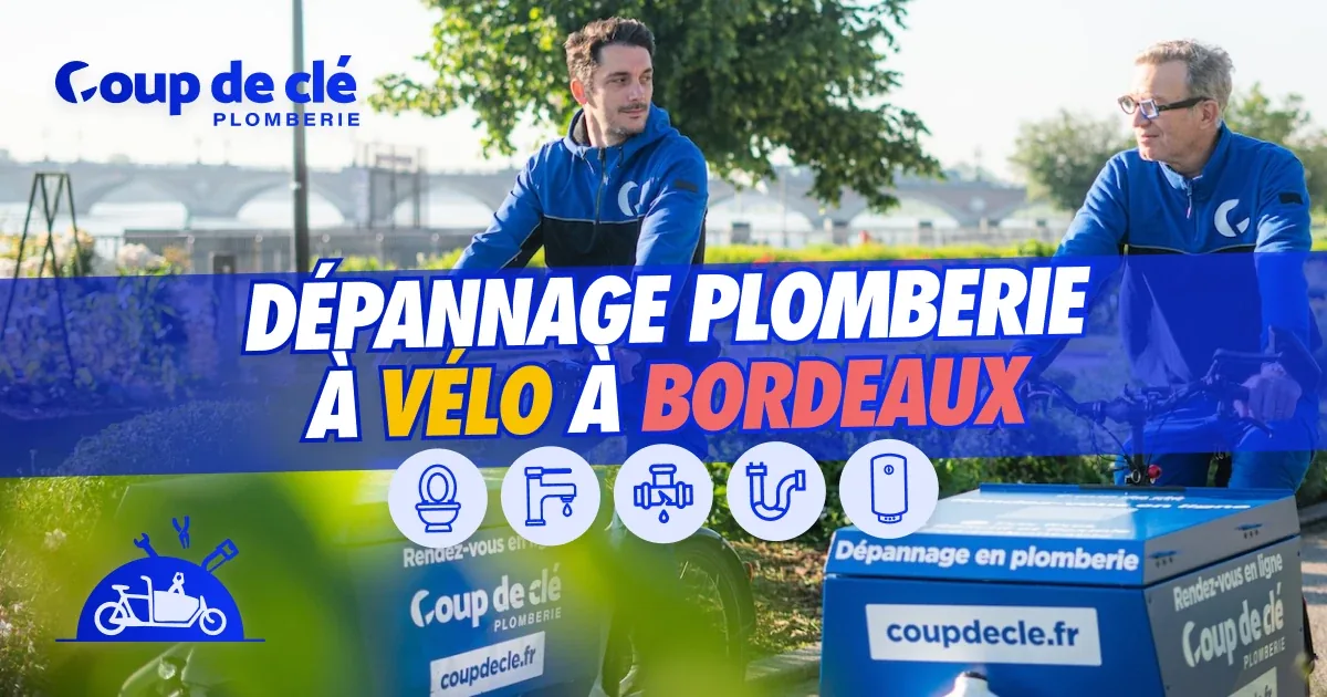 Coup de Clé Plomberie visual: bicycle plumbing repairs in Bordeaux